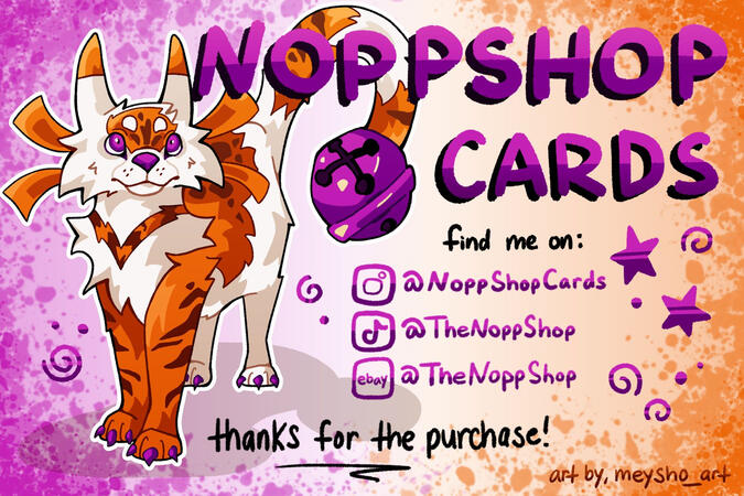 I made this character and card for my boyfriend's ebay shop :3