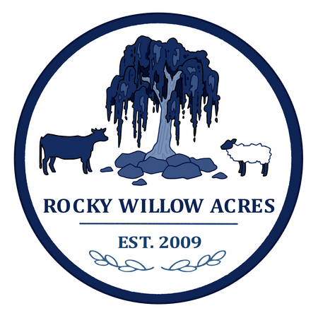 Logo designed for Rocky Willow Acres, (farm) in Grey Bruce.