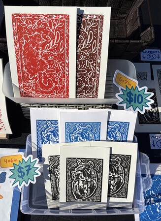 Tabling my prints at a local market.